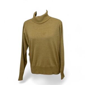 💜 VINTAGE C.B. COLLECTIONS Petites Gold Turtleneck (L)